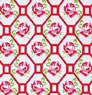 Sugar Hill- Rose Trellis - Red